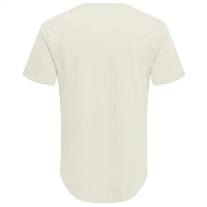 Oval Kesim Erkek T-shirt Bej