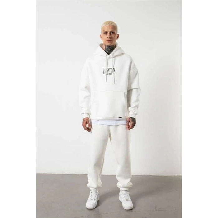 Oversıze Baskılı Erkek Sweatshirt