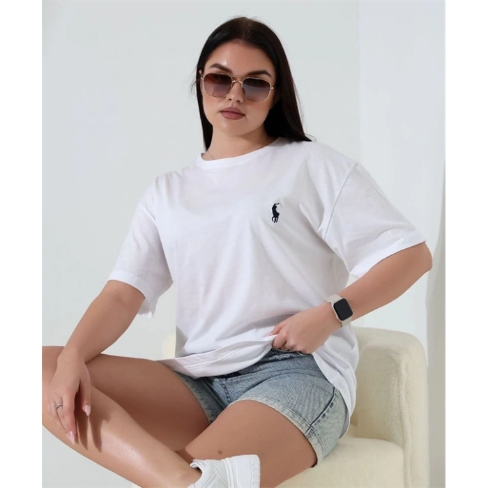 Pl nakış işlemeli Kadın T-Shirt