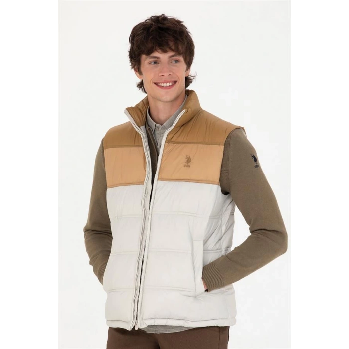 Şişme Renk Blok Erkek Yelek