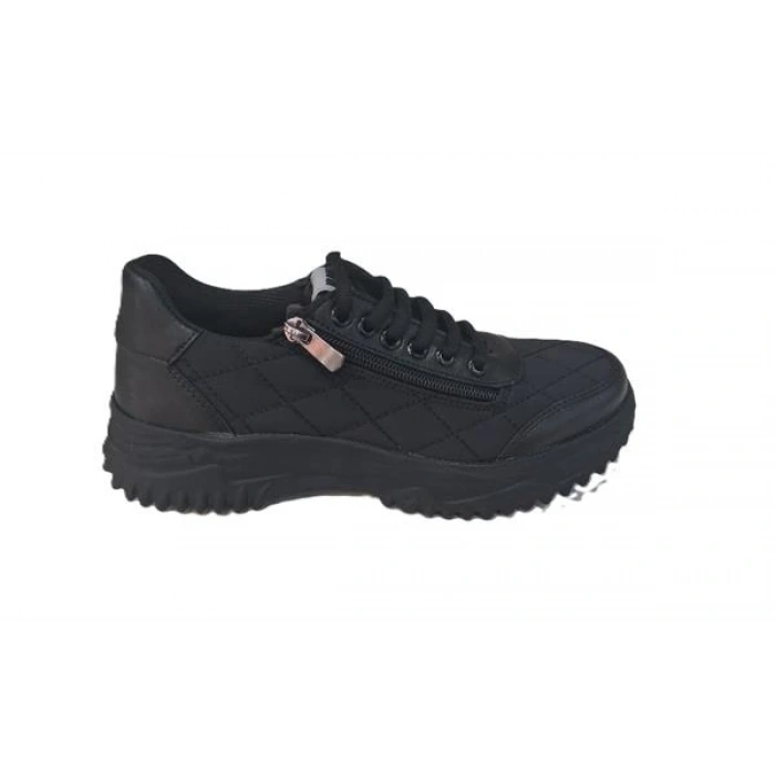 Soft Shell Ve Deri Karışımı Mevsimlik Günlük Kadın Ayakkabı