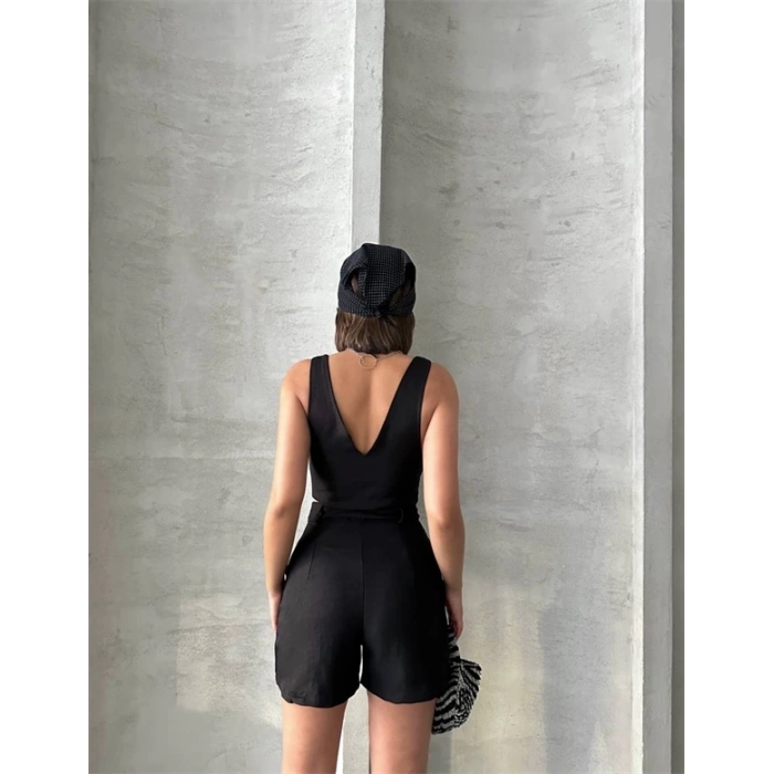 Şortlu keten takım