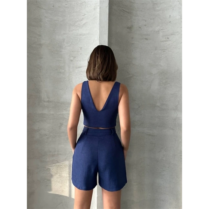 Şortlu keten takım s255014