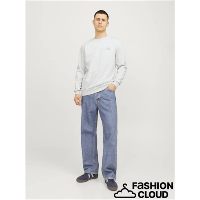 Üç İplik Küçük Baskılı Erkek Sweatshirt