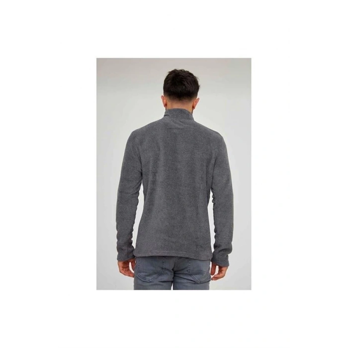 Yarım Fermuar Dik Yaka Erkek Polar