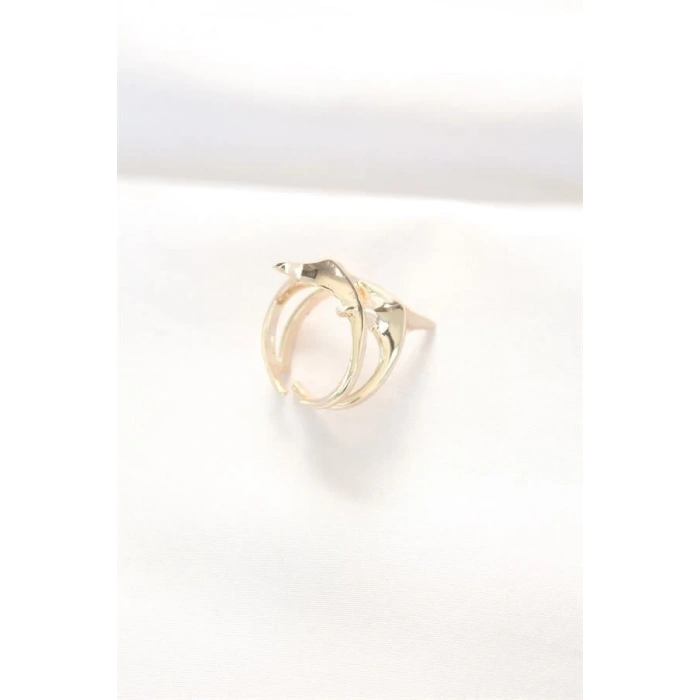 Yıldız Model Gold Renk Ayarlanabilir Yüzük