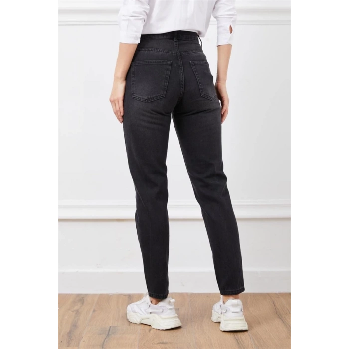 Yüksek bel mont jean pantolon