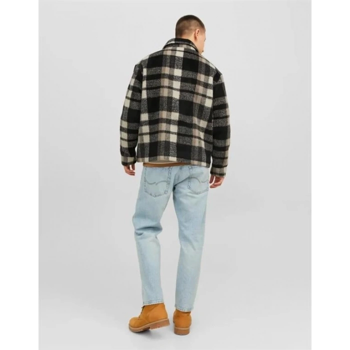 Yün Görünümlü Ekose Ceket