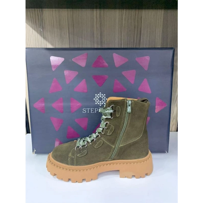 Z322412 Deri Bayan Fermuarlı Bot