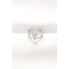 2li Görünümlü Topçuk Model Silver Renk Ayarlanabilir Yüzük