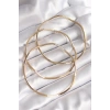 316L Çelik Gold Renk 65 mm Zikzak Model Ajda Bilezik