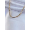316L Çelik Gold Renk Burgu Model 45 cm Kadın Kolye