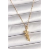 316L Çelik Gold Renk Zincir Sarılma Model Kadın Kolye