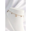 316L Çelik Gold Renk Zirkon Taşlı Minimal Çapa Tasarımlı Halhal