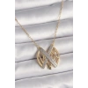 316L Çelik Gold Renk Zirkon Taşlı Vintage Model Kadın Kolye