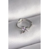 316L Çelik Gümüş Renk Zirkon Taşlı Kelebek Model Tragus Piercing