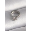 316L Çelik Gümüş Renk Zirkon Taşlı Yıldız Model Tragus Piercing