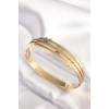 316L Çelik Kelebek Gold Renk Kadın Kelepçe Bilezik