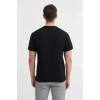 4011 Örgü Desenli Bisiklet Yaka Regular Fit Erkek T-Shirt Siyah