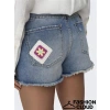 İşlemeli Denim Kadın Şort