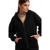 Kapüşonlu Fermuarlı Sweatshirt Hırka
