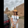 Madonna yaka bol paça pantolonlu takım