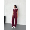 Ottoman kumaş beyaz gömlek yaka takım s4142