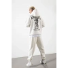 Oversıze Baskılı Erkek Sweatshirt
