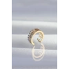 Pirinç Gold Renk İncili Baget Taşlı Earcuff Küpe