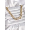 Pirinç Gold Renk VIP Exclusive Seri Gurmet Model Kadın Kolye