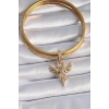 Pirinç Gold Renk Zirkon Taşlı Anka Kuşu Model Ajda Charm