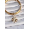 Pirinç Gold Renk Zirkon Taşlı Kutup Yıldızı Ajda Charm