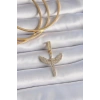 Pirinç Gold Renk Zirkon Taşlı Mikail Model Ajda Charm