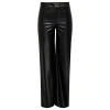 Straight Fit Deri Pantolon  SIYAH