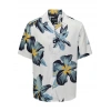 Tropikal Desen Apaş Yaka Regular Erkek Gömlek