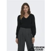 V Yaka Günlük Giyilebilen Şık Yaka Detay Kadın Sweat
