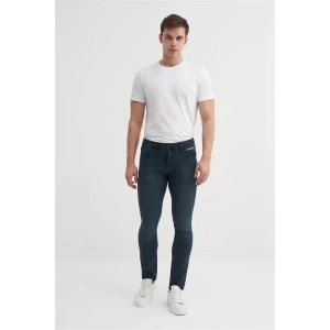 0756 Parker Normal Bel Dar Paça Slim Fit Erkek Kot Pantolon Gri