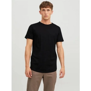 12182498 Geniş Yırtık Bisiklet Yakalı Erkek Tshırt Siyah