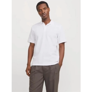 12268130 Likralı Polo Yaka Erkek Tshirt Beyaz