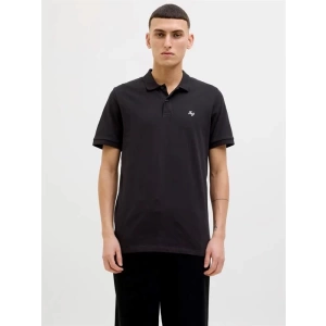 12270084 %100 Pamuk Polo Yaka Basıc Erkek Tshirt Siyah