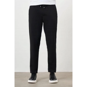 2534 Beli Lastikli Jogger Old Money Style Erkek Pantolon Siyah