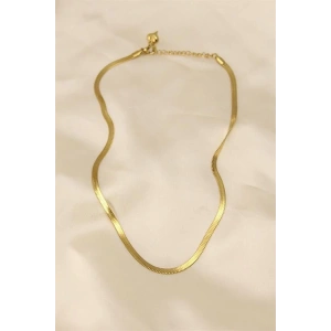 316L Çelik Altın Renk 45 cm İtalyan Zincir Model Kadın Kolye