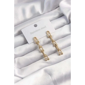 316L Çelik Altın Renk Sallantılı Model Küpe