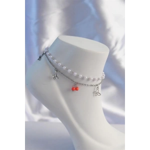 316L Çelik Gold Renk Nazar Boncuk Model Kadın Halhal