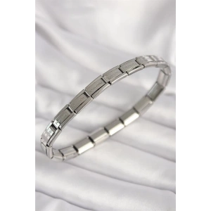316L Çelik Gümüş Renk İnce Yazılı Nomination Kadın Bileklik