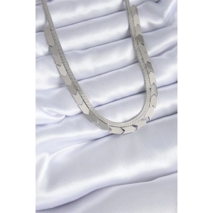 316L Çelik Gümüş Renk İtalyan Zincir Model Kadın Kolye