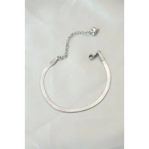 316L Çelik Gümüş Renk İtalyan Zincirli Bileklik