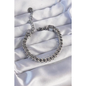 316L Çelik Gümüş Renk Kalın Zincir Bileklik