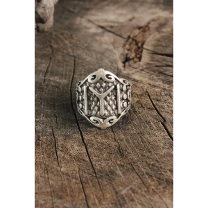 Antik Gümüş Renk IYI İşleme Ayarlanabilir Erkek Yüzük