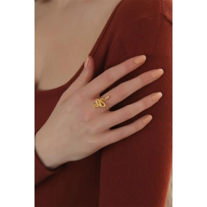 Ayarlanabilir Altın Renk Yılan Yüzük